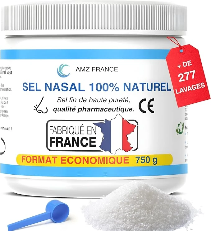 Pot de sel nasal AMZ France 750g format économique