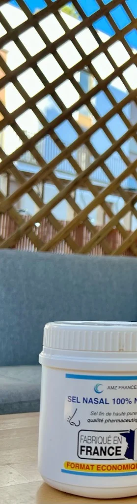 Pot de sel nasal AMZ France 750g avec cuillère doseuse intégrée